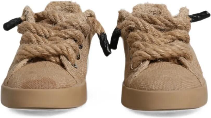 Dolce & Gabbana Sneakers met franje en kant Beige - Foto 3
