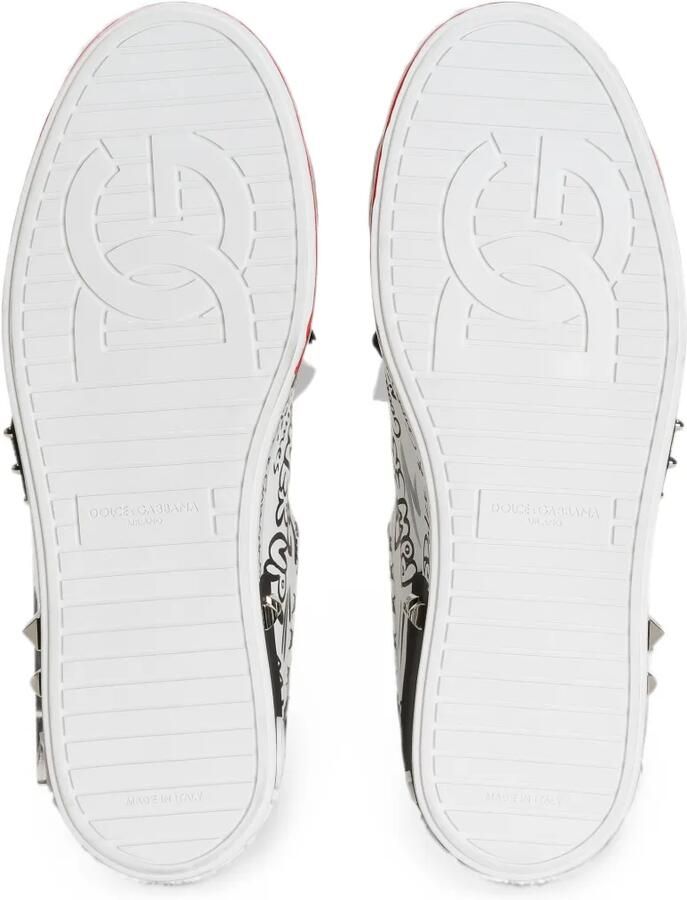 Dolce & Gabbana Sneakers met graffiti-print en hartpatch Wit - Foto 2