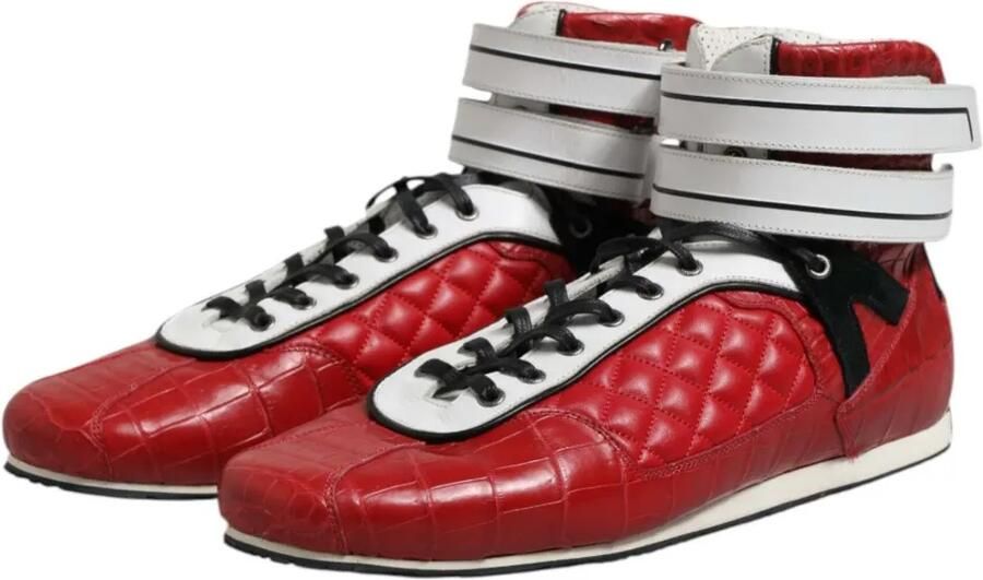 Dolce & Gabbana Sneakers met klittenband Rood - Foto 3