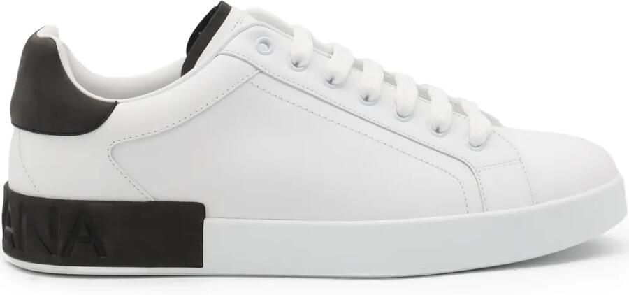Dolce & Gabbana Sneakers met leren vlakken Wit
