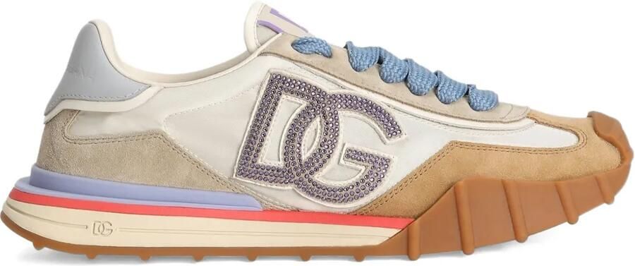 Dolce & Gabbana Sneakers met logo Beige