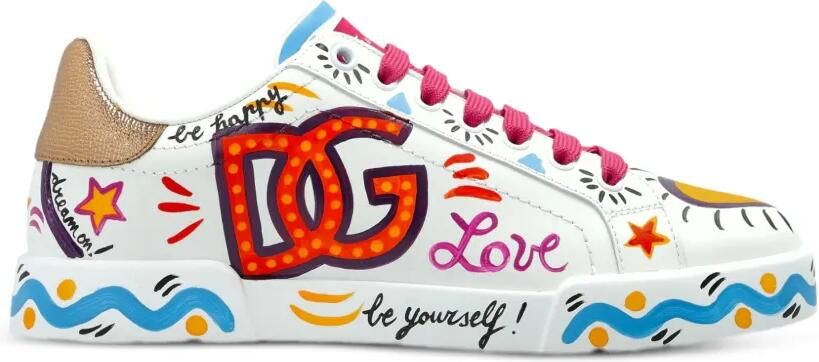 Dolce & Gabbana Sneakers met logoprint Wit