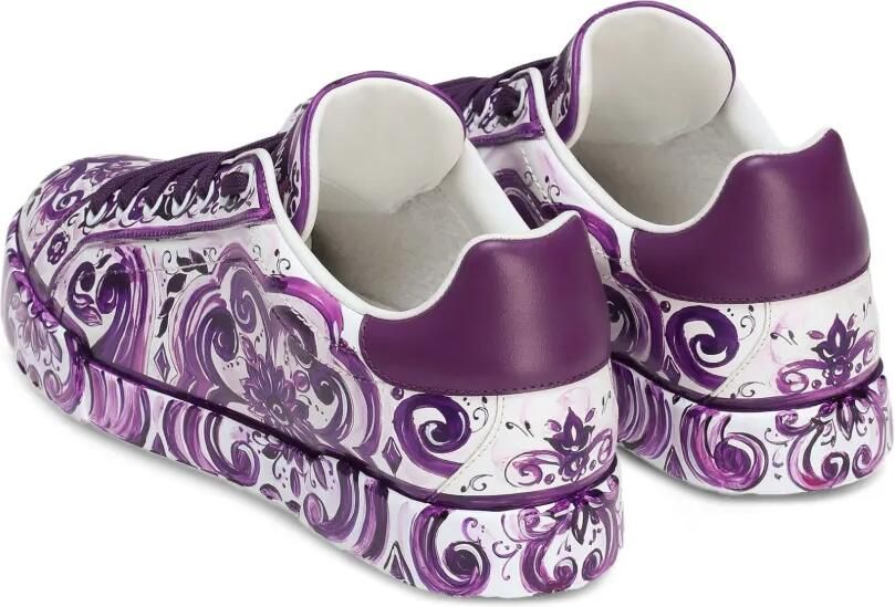 Dolce & Gabbana Sneakers met Maiolica-print Wit - Foto 4