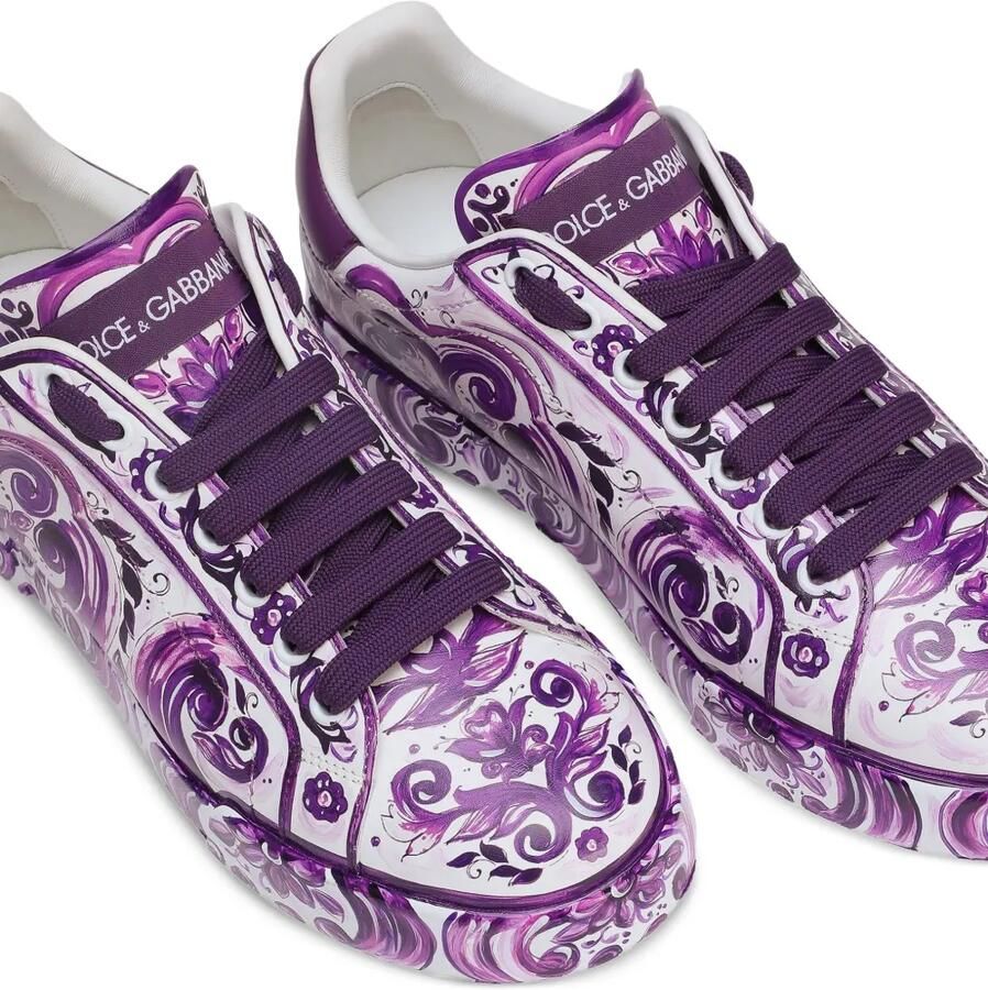 Dolce & Gabbana Sneakers met Maiolica-print Wit - Foto 2