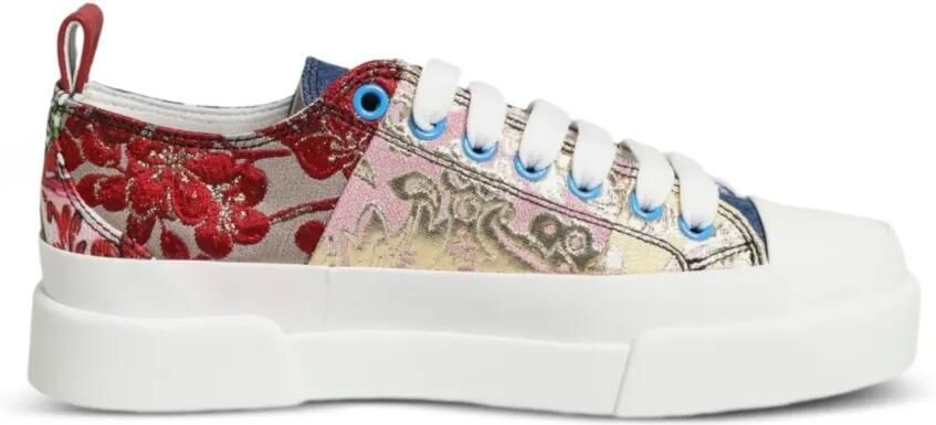 Dolce & Gabbana Sneakers met patchwork Rood