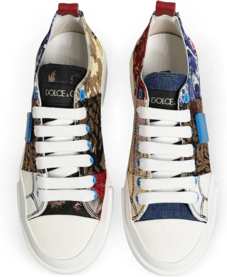 Dolce & Gabbana Sneakers met patchwork Rood - Foto 2