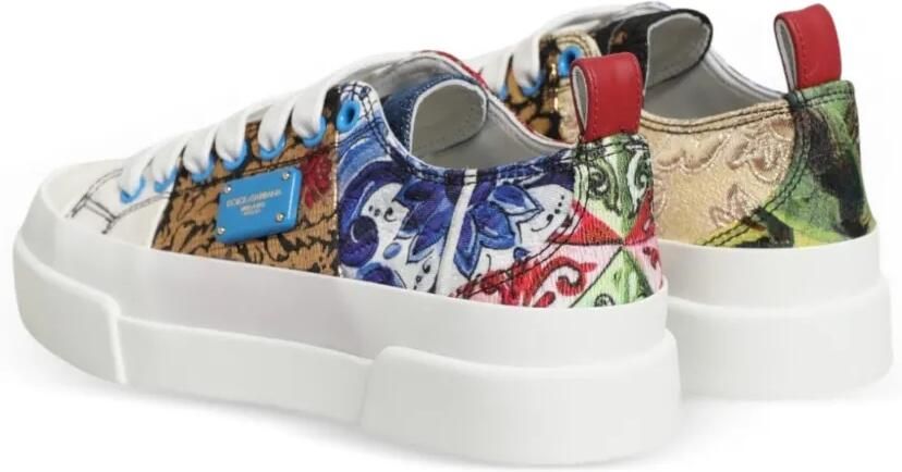 Dolce & Gabbana Sneakers met patchwork Rood - Foto 4