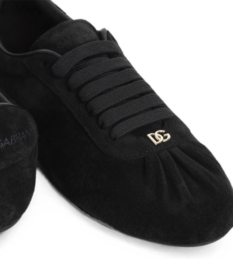 Dolce & Gabbana Sneakers met ruches en logoplakkaat Zwart - Foto 2