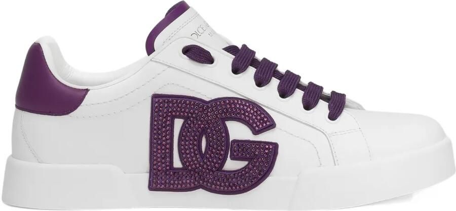 Dolce & Gabbana Sneakers verfraaid met kristallen Wit