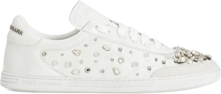 Dolce & Gabbana Sneakers verfraaid met kristallen Wit
