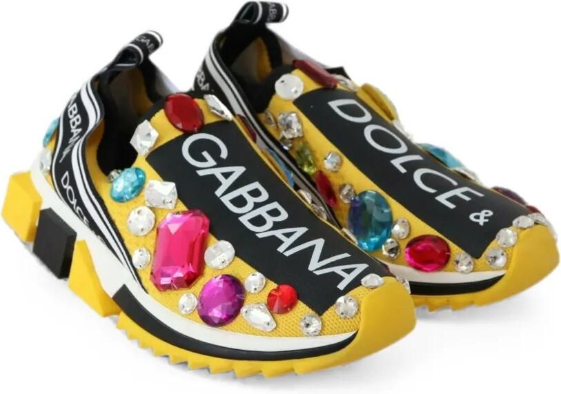 Dolce & Gabbana Sneakers verfraaid met stenen Geel - Foto 2