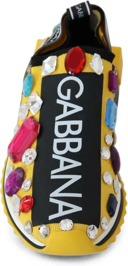 Dolce & Gabbana Sneakers verfraaid met stenen Geel - Foto 3