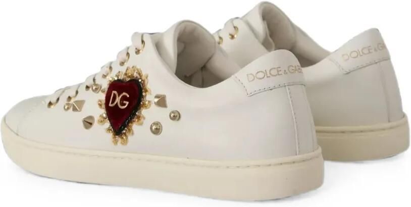 Dolce & Gabbana Sneakers verfraaid met studs en hart-patch Wit - Foto 3