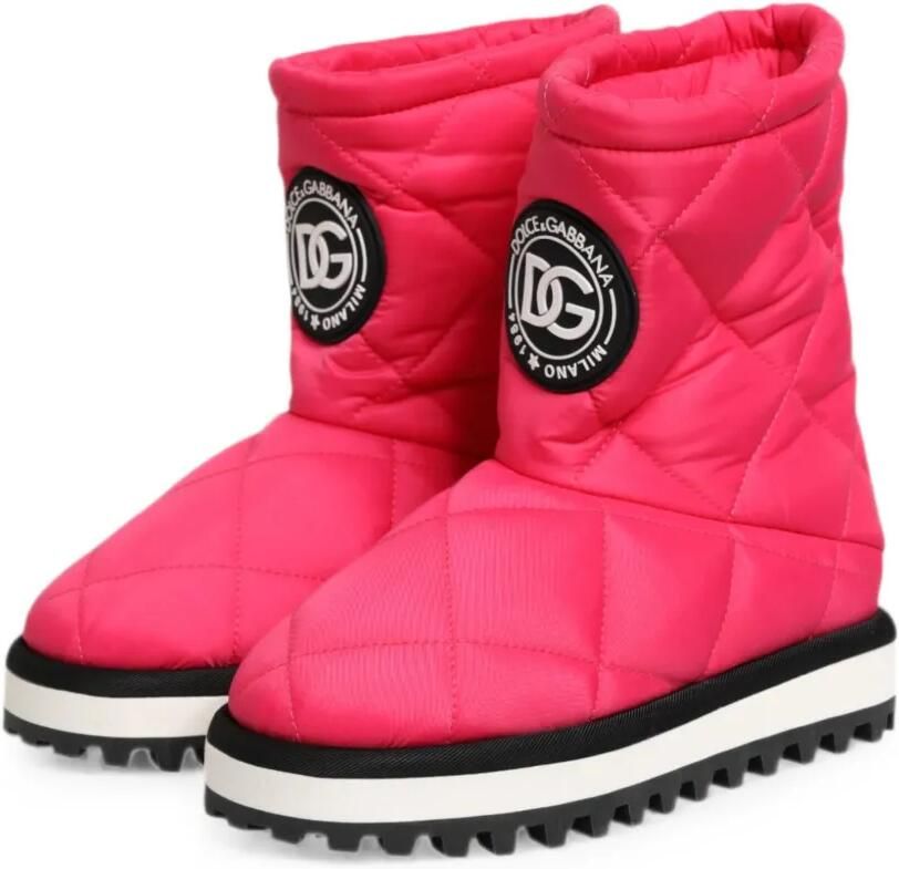 Dolce & Gabbana Sneeuwlaarzen met logopatch Roze