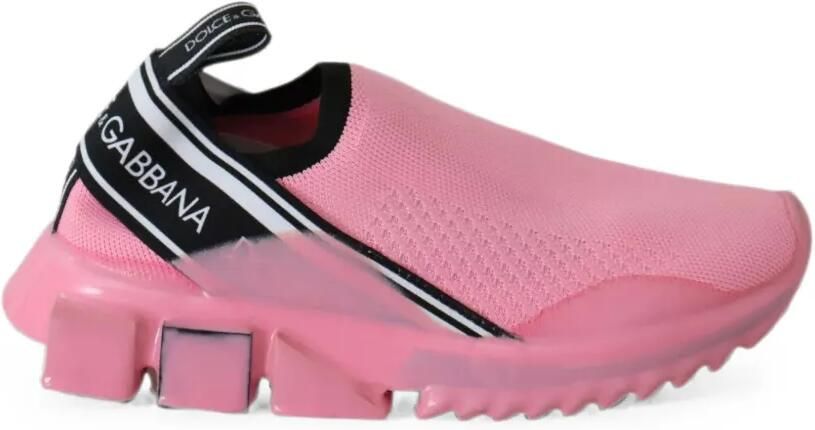 Dolce & Gabbana Sorrento gebreide slip-on sneakers Roze