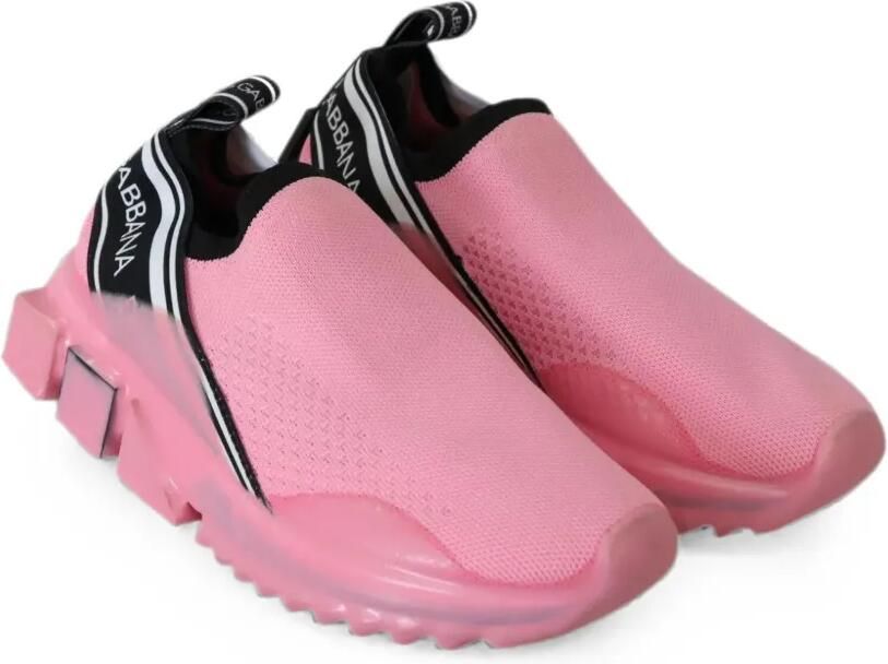 Dolce & Gabbana Sorrento gebreide slip-on sneakers Roze - Foto 3