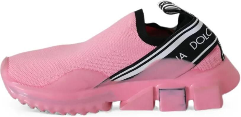 Dolce & Gabbana Sorrento gebreide slip-on sneakers Roze - Foto 4