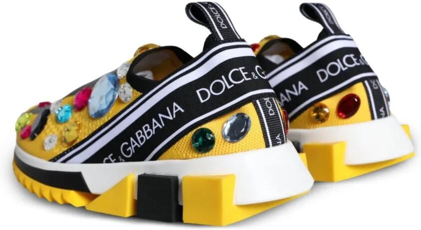 Dolce & Gabbana Sorrento sneakers met kristallen Geel - Foto 3