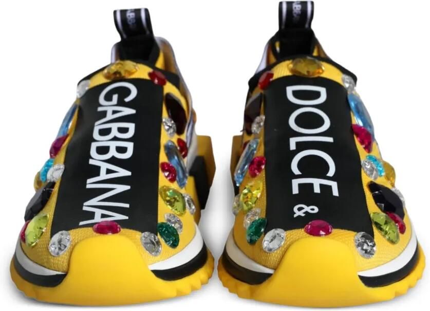 Dolce & Gabbana Sorrento sneakers met kristallen Geel - Foto 2
