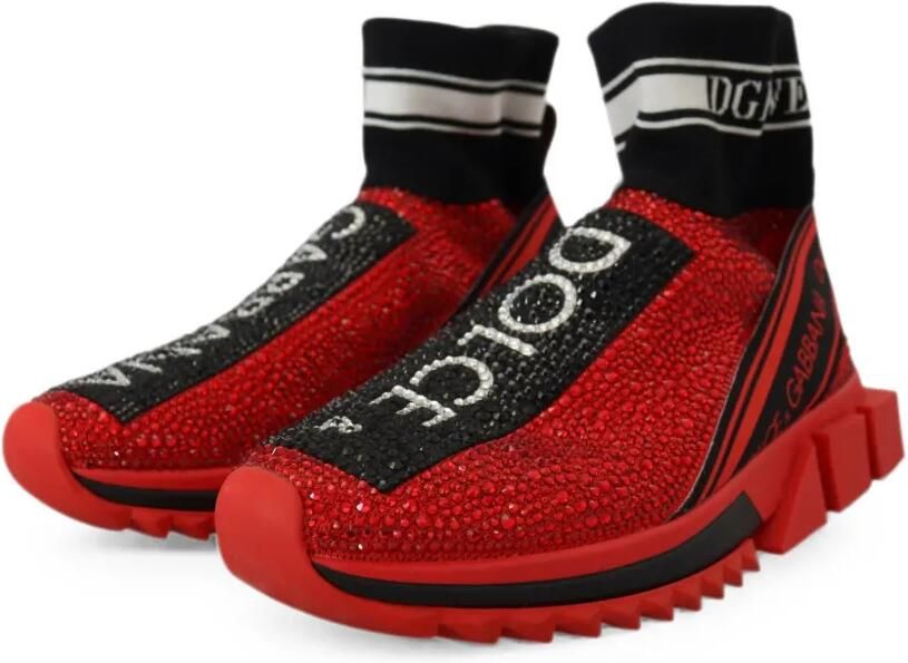 Dolce & Gabbana Sorrento sneakers met kristallen Rood - Foto 4