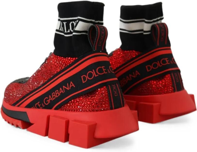 Dolce & Gabbana Sorrento sneakers met kristallen Rood - Foto 3
