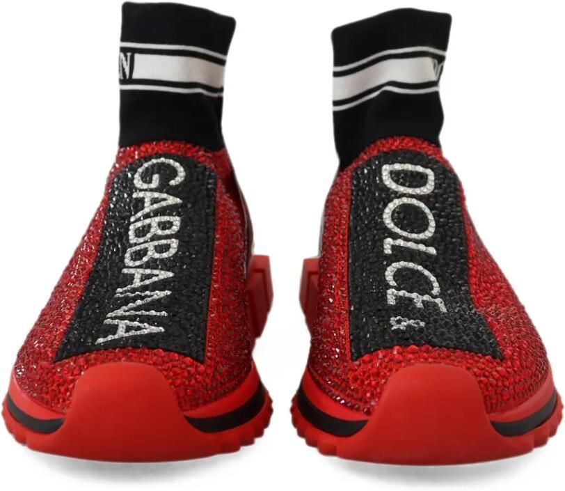 Dolce & Gabbana Sorrento sneakers met kristallen Rood - Foto 2