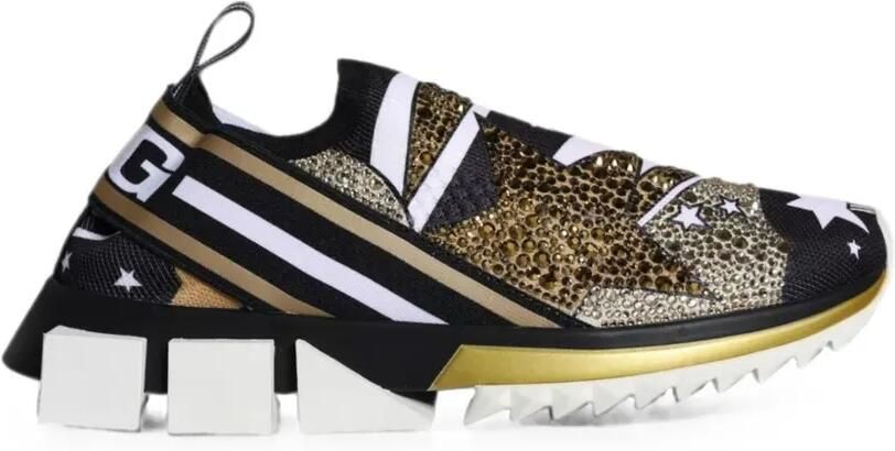 Dolce & Gabbana Sorrento sneakers met kristallen Zwart