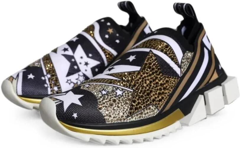 Dolce & Gabbana Sorrento sneakers met kristallen Zwart - Foto 3