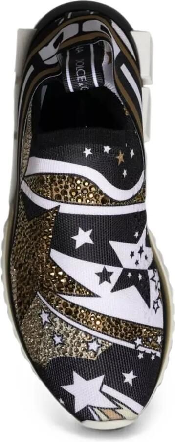 Dolce & Gabbana Sorrento sneakers met kristallen Zwart - Foto 4
