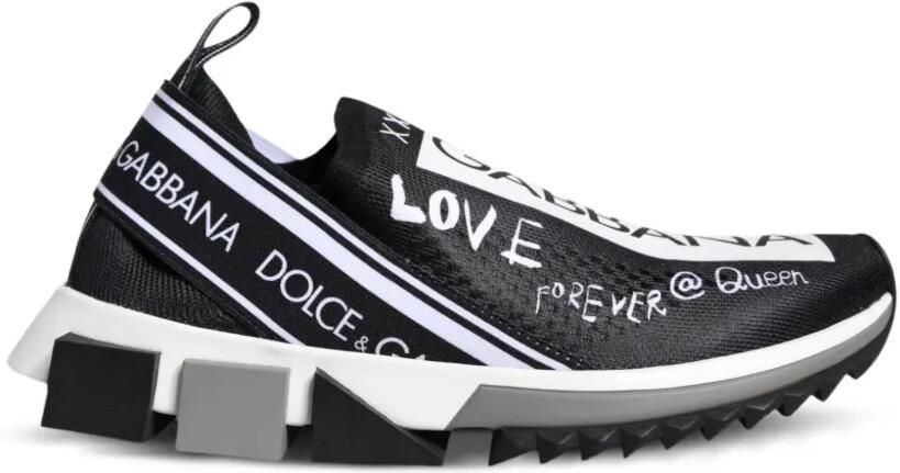 Dolce & Gabbana Sorrento sneakers met logoprint Zwart