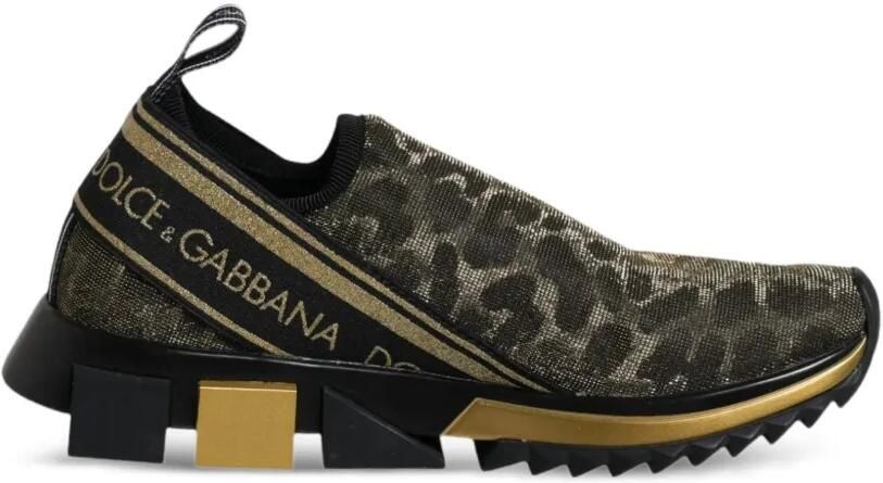 Dolce & Gabbana Sorrento sneakers met luipaardprint Goud