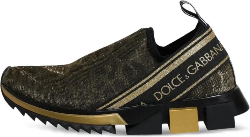 Dolce & Gabbana Sorrento sneakers met luipaardprint Goud - Foto 4