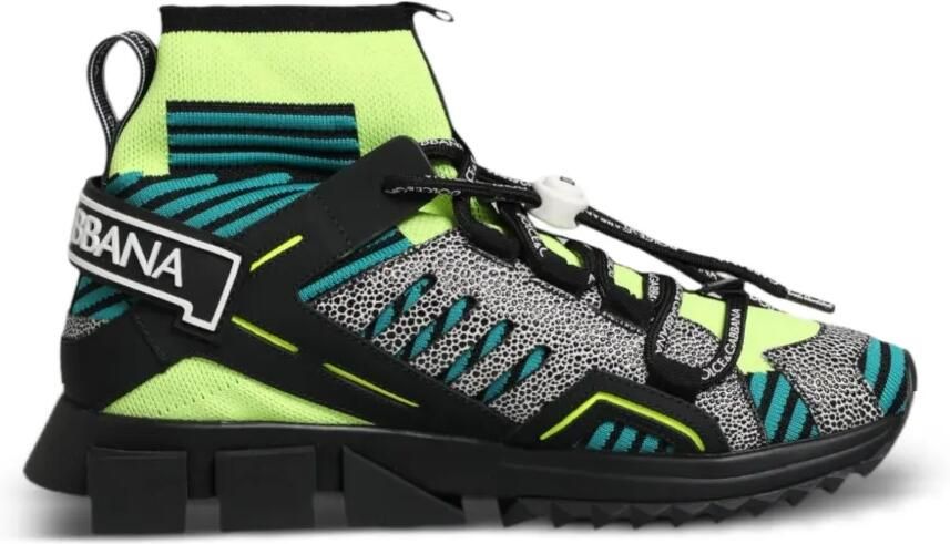Dolce & Gabbana Sorrento sneakers met vlakken Groen