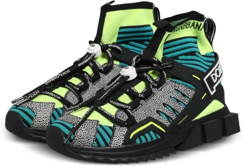 Dolce & Gabbana Sorrento sneakers met vlakken Groen - Foto 3