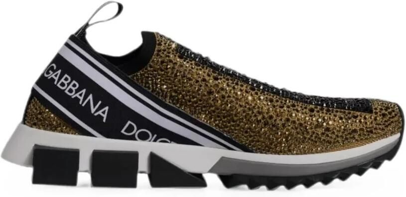 Dolce & Gabbana Sorrento sneakers verfraaid met stras Goud