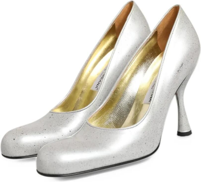 Dolce & Gabbana speckled leather pumps Wit