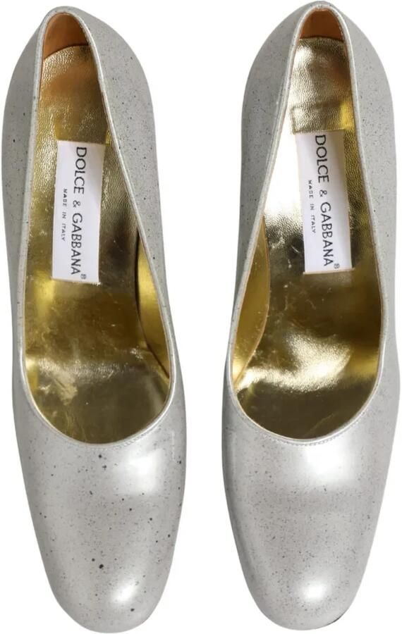 Dolce & Gabbana speckled leather pumps Wit - Foto 4