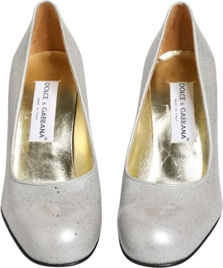 Dolce & Gabbana speckled leather pumps Wit - Foto 2