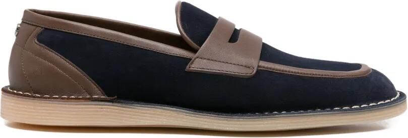 Dolce & Gabbana Split slippers van kalfsleer Blauw