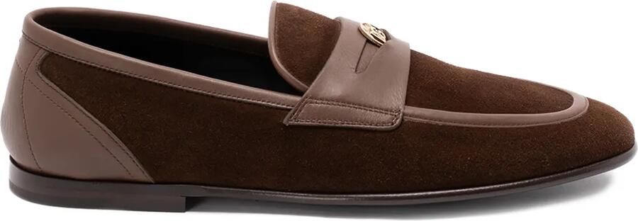 Dolce & Gabbana Split slippers van kalfsleer Bruin
