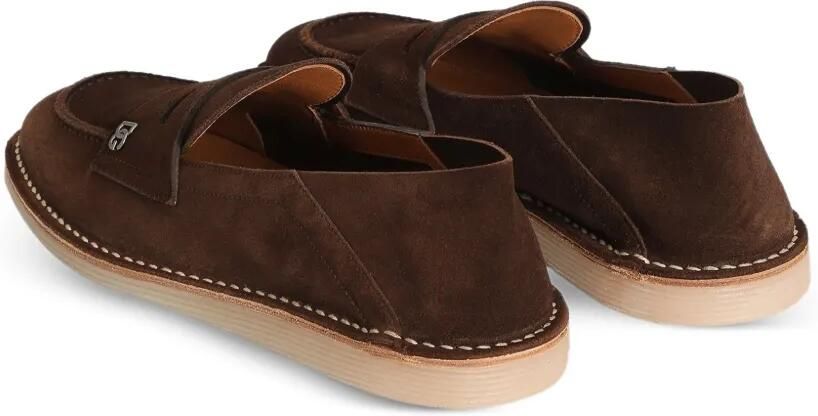 Dolce & Gabbana Split slippers van kalfsleer Bruin - Foto 4