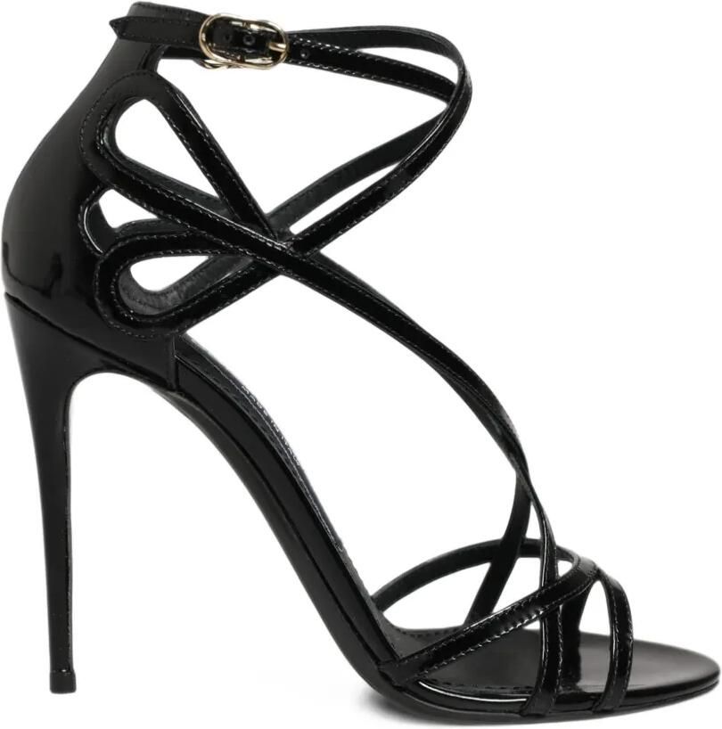 Dolce & Gabbana strappy leather sandals Zwart