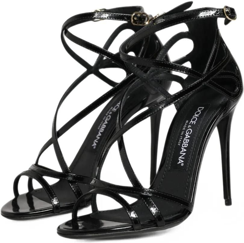 Dolce & Gabbana strappy leather sandals Zwart - Foto 3