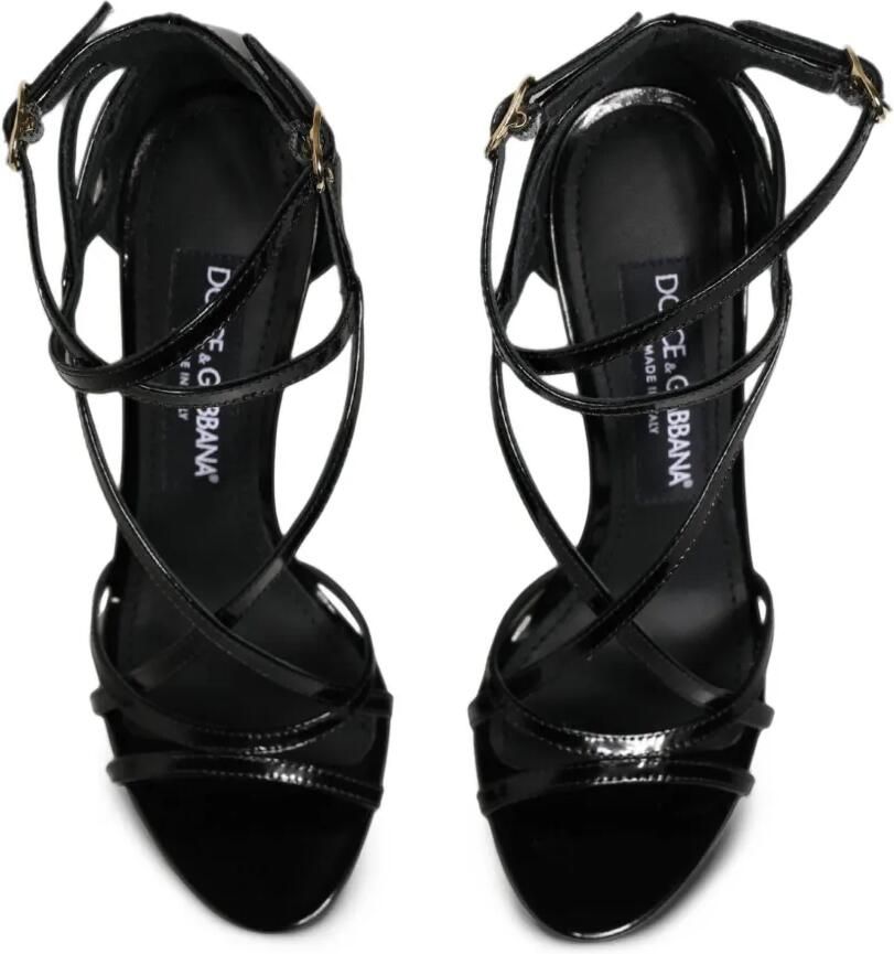 Dolce & Gabbana strappy leather sandals Zwart - Foto 2