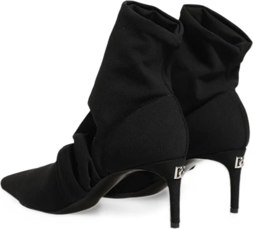 Dolce & Gabbana stretch-jersey ruched ankle boots Zwart - Foto 3