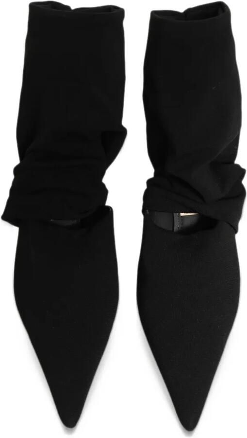 Dolce & Gabbana stretch-jersey ruched ankle boots Zwart - Foto 5
