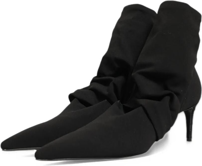 Dolce & Gabbana stretch-jersey ruched ankle boots Zwart - Foto 4