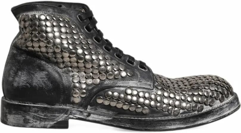 Dolce & Gabbana stud-embellished leather ankle boots Zwart