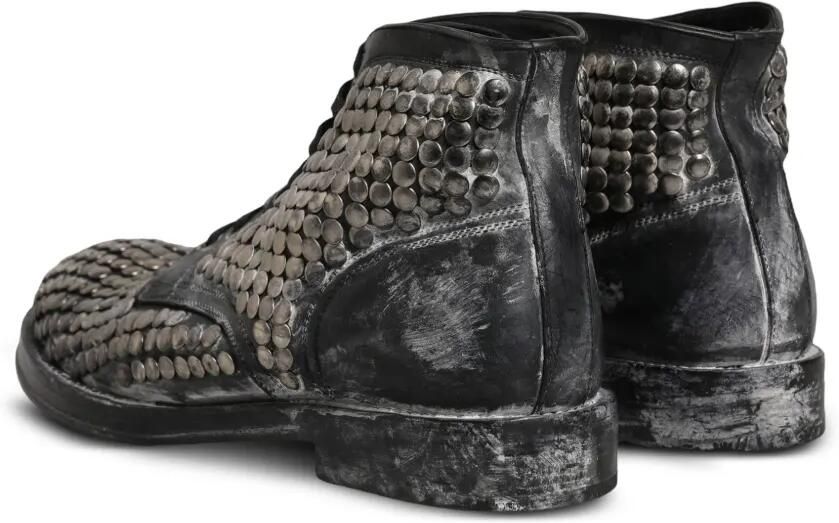 Dolce & Gabbana stud-embellished leather ankle boots Zwart - Foto 3