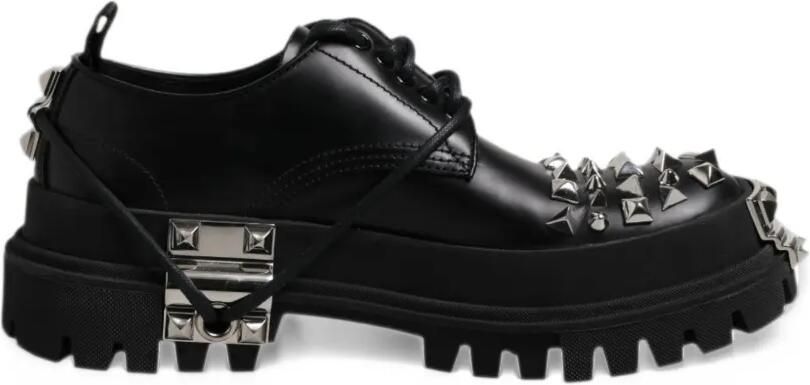 Dolce & Gabbana studded leather Derby shoes Zwart